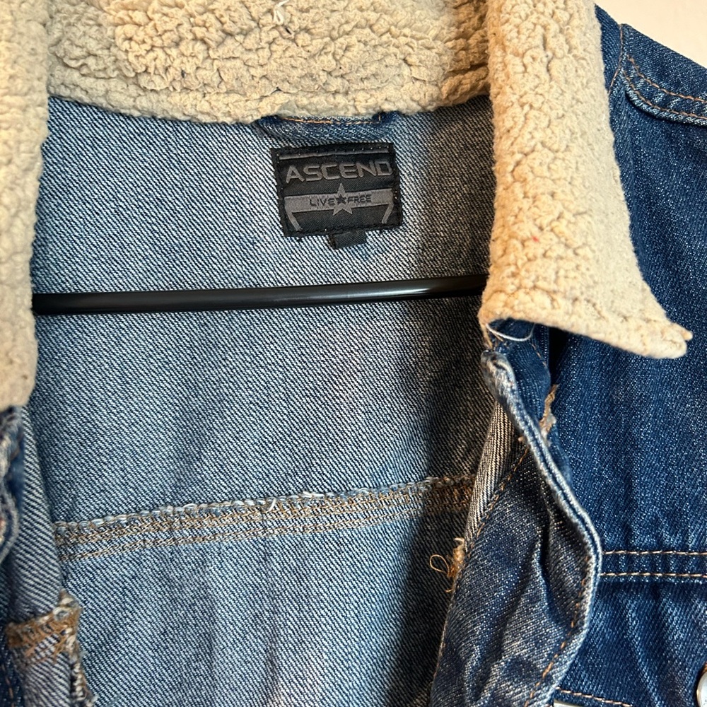 Denim Jacket with Sherpa Collar